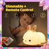 One Fire Night Light for Kids Room, Cute Kawaii Animal Lamp with Timer, Battery Remote, Easter Bunny Gift