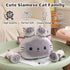 5 1, 4 Tummy, SQEQE Siamese Cat Stuffed Animals in Cute Siamese Cat Plush with Babies in Christmas Birthday Gifts