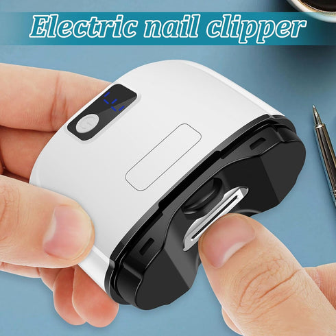 DNAMYJME 3 Trimmer Electric Nail Clipper, Speeds Automatic Electric Nail for Adults Seniors Baby Children with LED