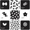 Pasta for Baby High Contrast Cards Sensory Toy Learning Activity Large Black