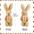20 Pieces Easter Mini Plush Rabbit, Tiny Joint Bunny 2.4 Inch Soft Stuffed Animal Toys for Decorations and Party Favors