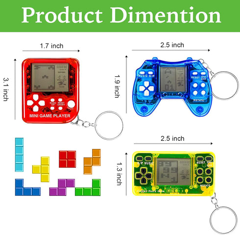 12 PCS Video Game Party Favors - Video Game Keychain Birthday Gaming Party Supplies, Goodie Bag Stuffers