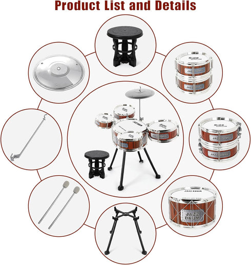 Set, 8 Set 1-3, 5-7 Kids Drum PCS Drum for Toddlers Kids Jazz Drums Ages Musical Instruments Toys for Beginner Boys