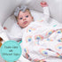 100% 6-Layer 47 47 Inches Cozy LollyBanks Muslin Baby Quilt, Cotton Soft Baby Blanket for Boys and Girls, Large x