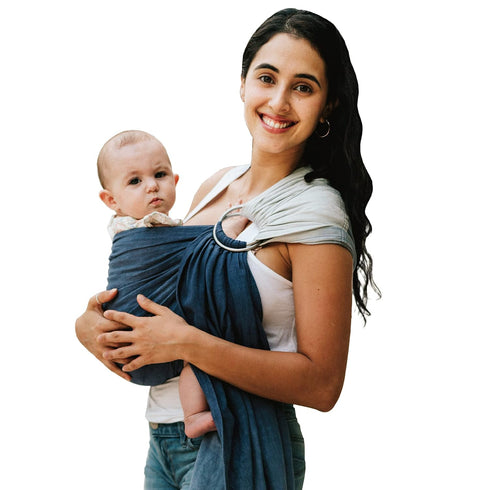 Nalakai Luxury Ring Sling Baby Carrier, Soft Linen Blend Baby Sling, Baby