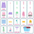 Set 17 Set deAO Kids Cleaning for Toddlers, PCS Pretend Play Detachable Housekeeping Cart with Broom,Dust Pan,Spray