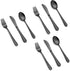LIANYU 9-Piece Kids Black Silverware Set - Stainless Steel Toddler Utensils, Dishwasher Safe