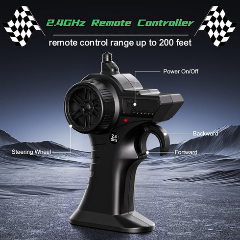 2WD 2 20Km/h Remote Control Car RC Cars All Terrain Monster Truck, Outdoor Off Road Hobby RC Truck with Rechargeable