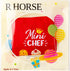 Set 2Pcs R HORSE Kid Apron and Chef Hat - Red Mini Chef Adjustable Children Kitchen Toddler Apron for Girls Boys, Funny