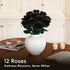 12 Set 528PCS JAKI Roses Bouquet Building with Heart-Shaped Gift Box Base, Gothic Matte Roses Artificial Flower