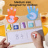 BESTAMTOY Counting 3-6, Montessori Math Board Toy - Double-Sided Finger & Number Tracing Board Number Blocks, Wooden