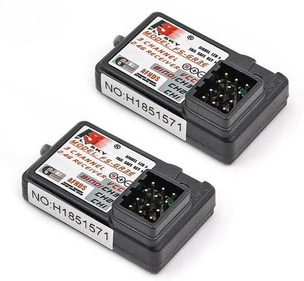 GoolRC 2PCS Flysky FS-GR3E Receiver, AFHDS 2.4GHz 3 Channel Receiver Compatible with Flysky