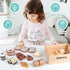 10 Set 3+ PCS Bakery Wooden Play Food for Kids Kitchen, Wooden Food Cutting Toys, Pretend Play Kitchen Food Toy