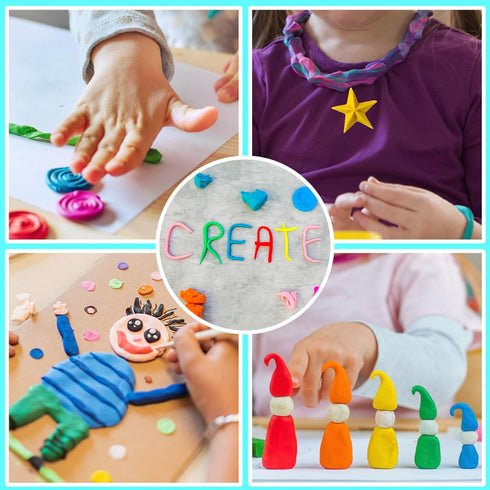 80 3-12 ESSENSON Air Dry Clay - Colors Modeling Magic Clay, Best Gift for Boys & Girls Age Year Old, DIY Molding Kids