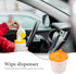 Travel Tissue Dispenser Portable Round Jar Container Baby Wipe Dispenser Refillable Diaper Wipe Case Mini Trash Can
