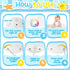 TFS TOP·FANS Whale Bath Toy - Light Up Sprinkler Bath Toys for Toddlers 1-3, Newborn Essentials, Birthday Gifts