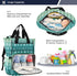 SUABO Backpack Tree Green Gradient Pattern Baby Diaper Bag Large Bag Waterproof Travel Diaper Bags for Moms and Dads