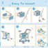 Cart,75PCS Playset 3 4 5 67 8+ RedCrab Kids Shopping Toy Shopping Cart with Food Shop Accessories, Adjustable Shopping