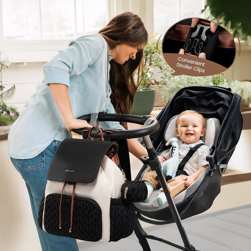 Backpack, Backpack LOVEVOOK Diaper Bag Small Baby Bag, Cute Baby Diaper Bag, Stylish Water-Resistant Travel Baby Bag