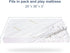 Feisaibaoly Pack 39"27"5" Waterproof and Play Sheet Quilted, Small Baby Mattress Cover - Knitted Fabric Soft