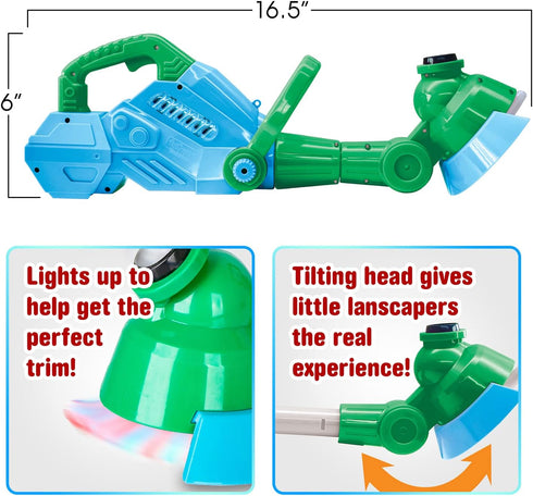 Trimmer 3 4 5 Weed Wacker Bubble Machine for Kids - Electronic Weed Eater Toy with Bubble Solution Included, Grass Toy
