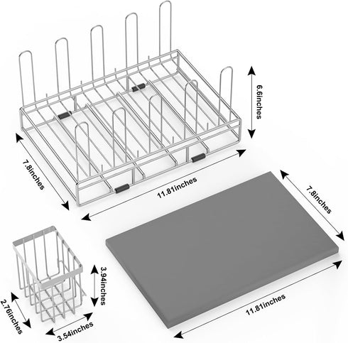 Countertop Baby Bottle Drying Rack Organizer Stainless Steel Large Glass Water Bottle Dryer Holder with Diatomite Stone