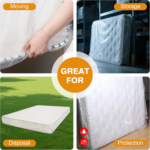 4 Crib Mattress Storage Bag Heavy-Duty Mil Thick Waterproof Moving Bag Strong, Tear-Resistant Protective Cover for Baby