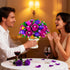 Set 905 18 12+ PLAXSOON Purple Rose Flower Building with Vase, PCS Mothers Day Botanicals Flowers Bouquet Building
