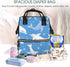 ZSUUGJ Backpack Dolphins Blue Printed Diaper Bag Baby Bag Multi Function Baby Changing Bags For Travel