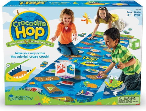 Learning Resources Crocodile Hop Floor Game for Ages 3+, Indoor Games for Toddlers, Gross Motor Skills Toys