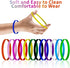 M.best 120 Pcs Silicone Wristbands, Blank Elastic Stretch Rubber Bracelets for Sports Teams, Kids Party Games,