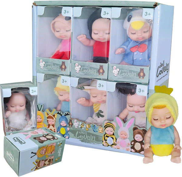 Mini Rebirth Doll Gift Box - Miniature Doll for Kids Over 3 Years Old (Style C)