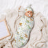 Sozzjile Set, Cute Dragon Print Baby Swaddle Blanket with Beanie Soft Cloud Moon Star Swaddle Sack Newborn Receiving