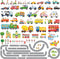 DECOWALL The Road and Cars Kids Wall Stickers, Peel and Stick Removable Wall Decals for Nursery Bedroom