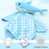 Baby Shark Blanket Security Soft Lovey Plush Sleeping Snuggle Gifts Boy Blue Minky Dot Stuffed Ocean Animal Newborn Nursery Kids Toddler First Birthday Unisex Blankie Gift Ideas 15 Inch