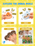 Nicecastle 6-12 1-3 Baby Toys Months Forest Animal House with Map Plush Stuffed Animals Rattle Squeaker Montessori Toys