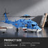 Set (1711 Military Helicopter Building Large Army Plane Model, Rotating Rotor Blades, Compatible with Lego for Boys