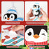 PAIVSUN 24Pcs Christmas Craft Kits, DIY Penguin Stickers Cutouts Ornaments Kit, Make Your Own Christmas Craft for Xmas