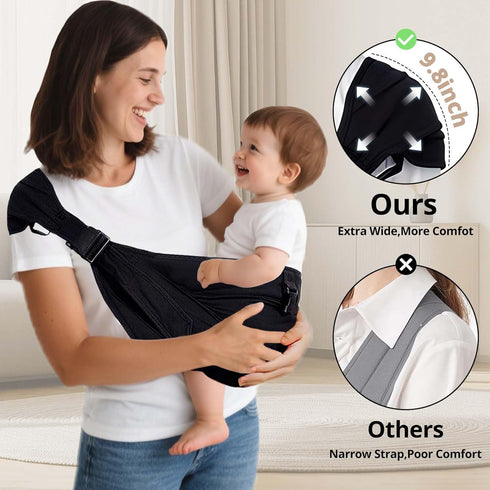 8-35 lbs, Baby Sling Carrier Newborn to Toddler, Lightweight Baby Carrier Sling, Baby Wrap Sling, Baby Hip Seat Carrier