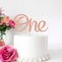 One Cake Topper - 1st Birthday Number One Cake Decorating, First Anniversary Party Decor Rose Gold Glitter