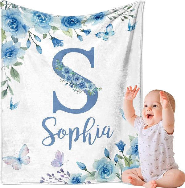 Corissy Ships Next Day, Personalized Baby Blankets, Custom Baby Blanket with Name