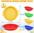 Set Bundle-8 Pack(8.75x 9.75in) Sand Sifters Sieve for The Beach Sand Toys (Red, Blue, Yellow & Green) Complete Gift