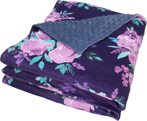 50 60 Inch TANOFAR Toddler Blanket Purple Floral Fleece Baby Blankets for Grils Double Layer Crib Blanket x Watercolor