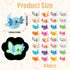 XIHIRCD 64pcs (16 Mini Axolotl Figures, Glow in The Dark Resin Axolotl Tiny Animal Figurines Ornament Axolotl Charms