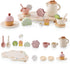 Ikubigu Tea Party Set for Kids - Wooden Tea Set for Little Girls