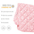 Cozy 39x47 Inches Baby Blanket for Boys and Girls, Soft Toddler Comforter Quilted with Pink Star Print, Ultra Soft Down