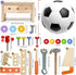 29PCS Set Set 2 3 4 5 AiTuiTui Kids Tool with Wooden Tool Box, Toddler Tool Montessori Pretend Play Construction Toys