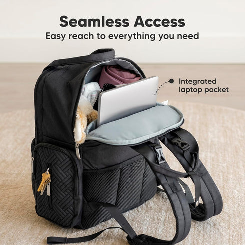 Backpack 2 KeaBabies Diaper Bag for Girls, Boys - Mom and Dad Baby Bag with Diaper Changing Pad for Newborns, Toddlers