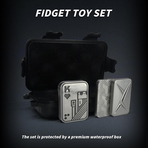 2-Piece Set, Fidget Toys Adults, Fidget Slider Metal Magnetic Haptic Fidget Slider, Fidget Toys for Stress Relief, Cool