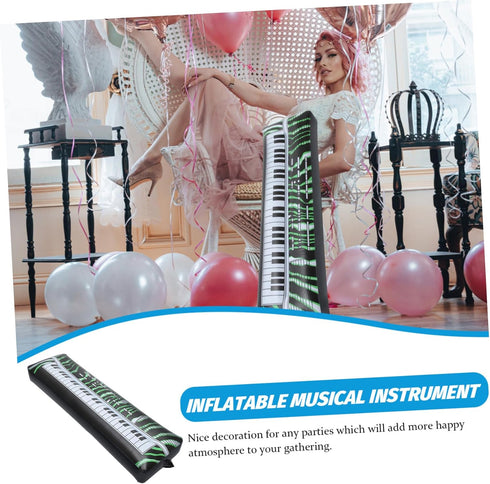 SAFIGLE 2pcs Inflatable Keyboard Microphone - Kids Musical Instrument Party Props